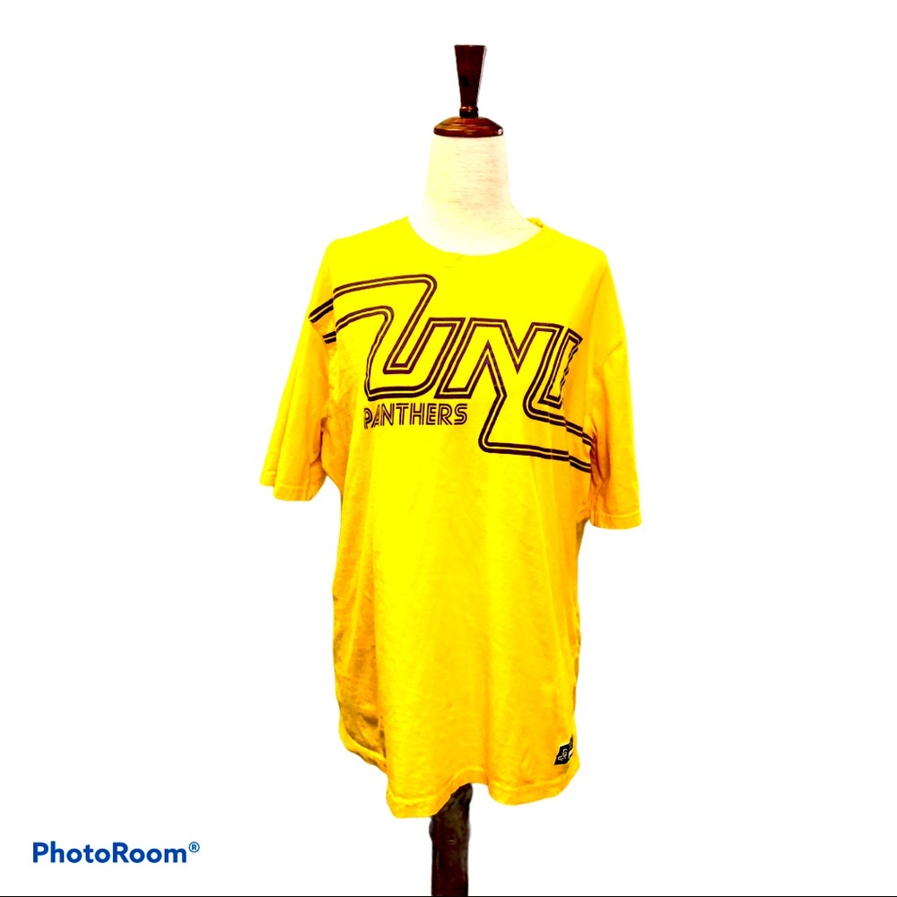 UNI Panthers Sporty Core University of Northern Iowa Yellow Cotton Tee‎ XL